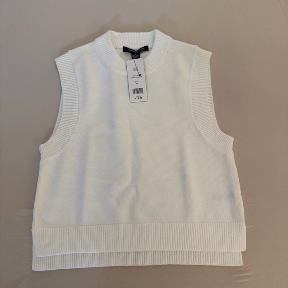 French Connection Cream Sleeveless Tank Top